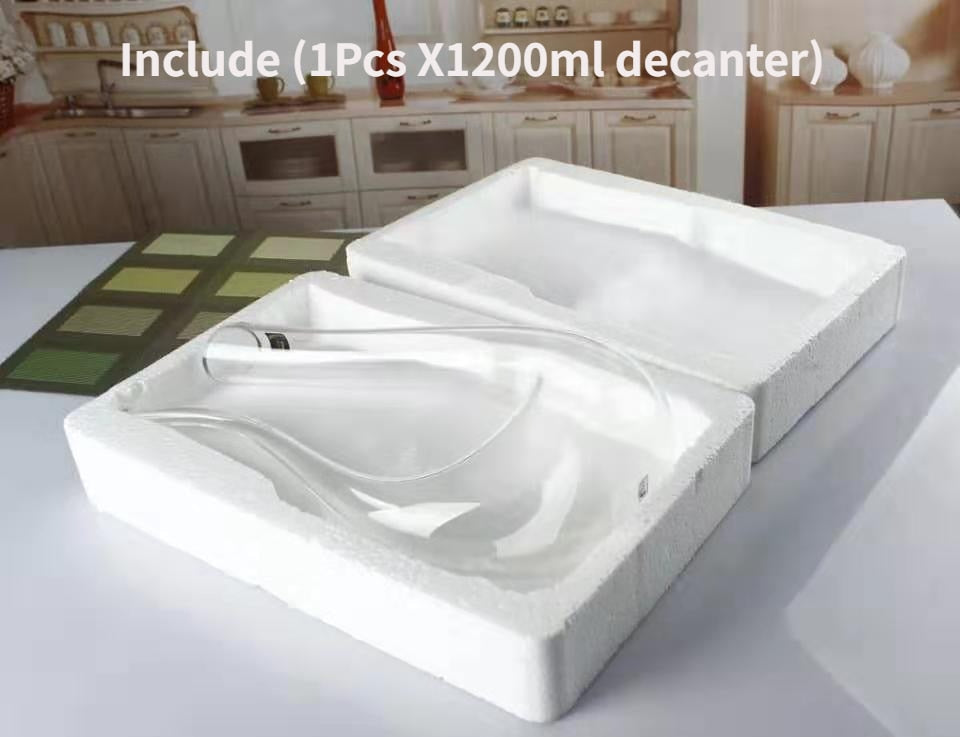 1200ML High Grade Crystal U-shaped Wine Decanter Gift Box Harp Swan Decanter Creative Wine Separator Wine Set R