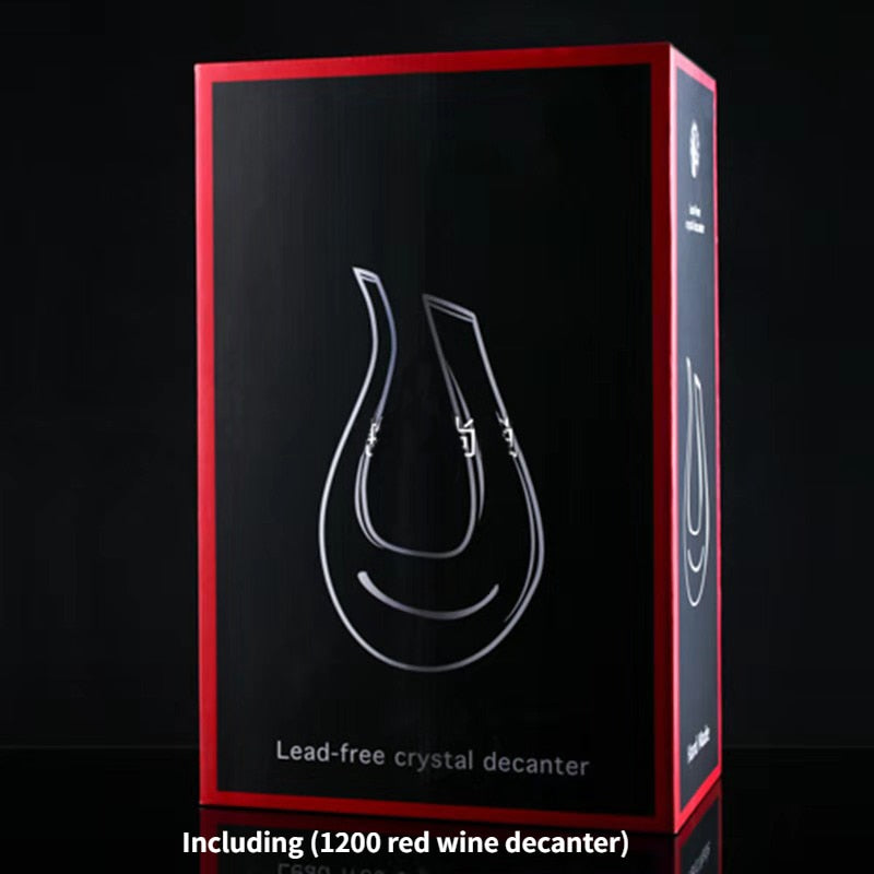 1200ML High Grade Crystal U-shaped Wine Decanter Gift Box Harp Swan Decanter Creative Wine Separator Wine Set R