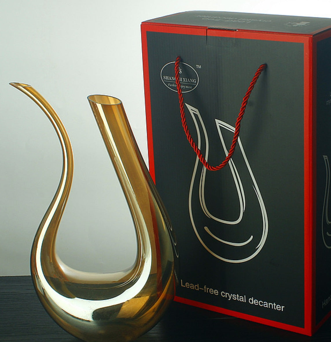 1200ML High Grade Crystal U-shaped Wine Decanter Gift Box Harp Swan Decanter Creative Wine Separator Wine Set R