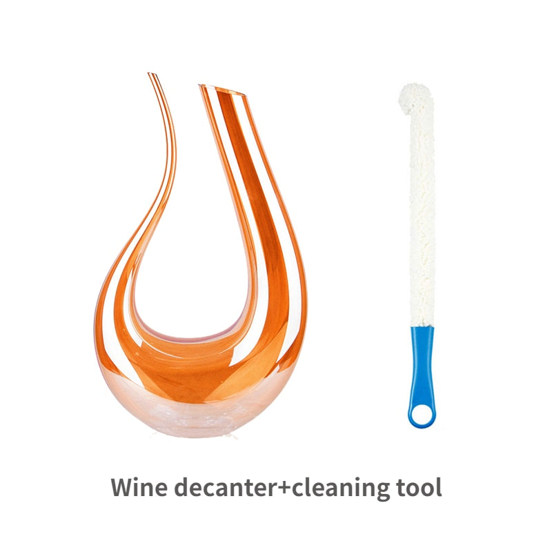 1200ML High Grade Crystal U-shaped Wine Decanter Gift Box Harp Swan Decanter Creative Wine Separator Wine Set R