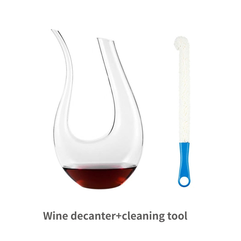 1200ML High Grade Crystal U-shaped Wine Decanter Gift Box Harp Swan Decanter Creative Wine Separator Wine Set R